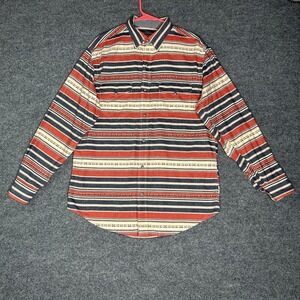 Orvis Mens Southwest Print Pearl Snap Button Up Shirt Size Medium Multicolor